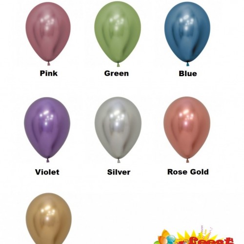Ballonnen Reflex (chrome) 30 cm 10 stuks